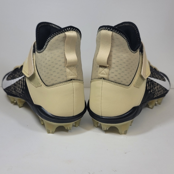 Nike Alpha Menace Pro 2 Mid Black Gold Football Cleats BV3945-700 NEW saints - Picture 8 of 11